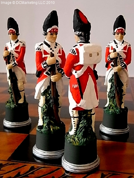 American War of Independence Hand Decorated Theme Chess Set